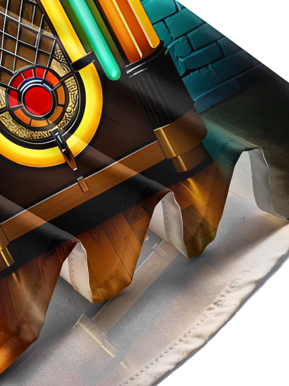 Jukebox Print Men's Pocket Short Sleeve Shirts