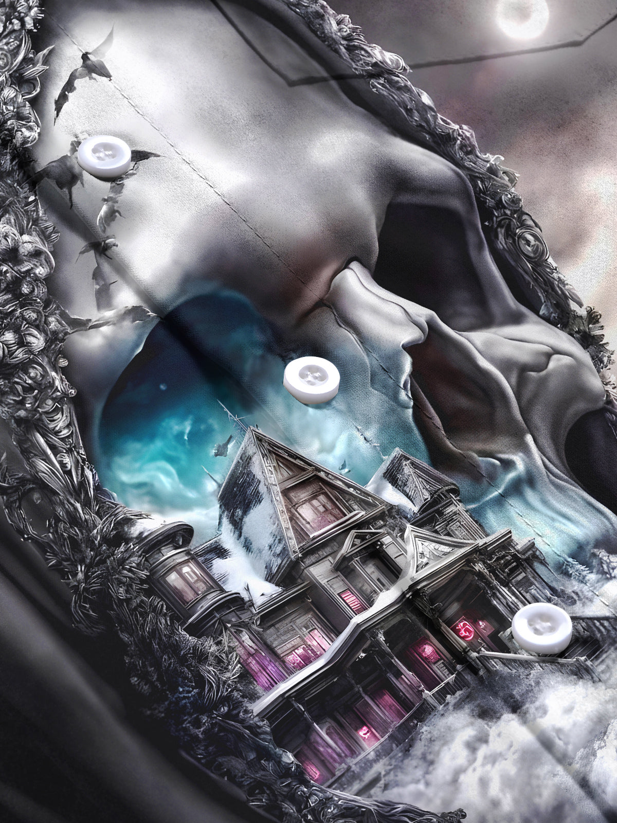 Halloween Skull Men's Pocket Short Sleeve Shirts