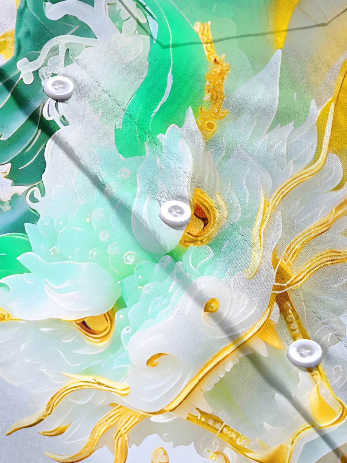 Art Golden Dragon Jasper Texture Men's Pocket Short Sleeve Shirts