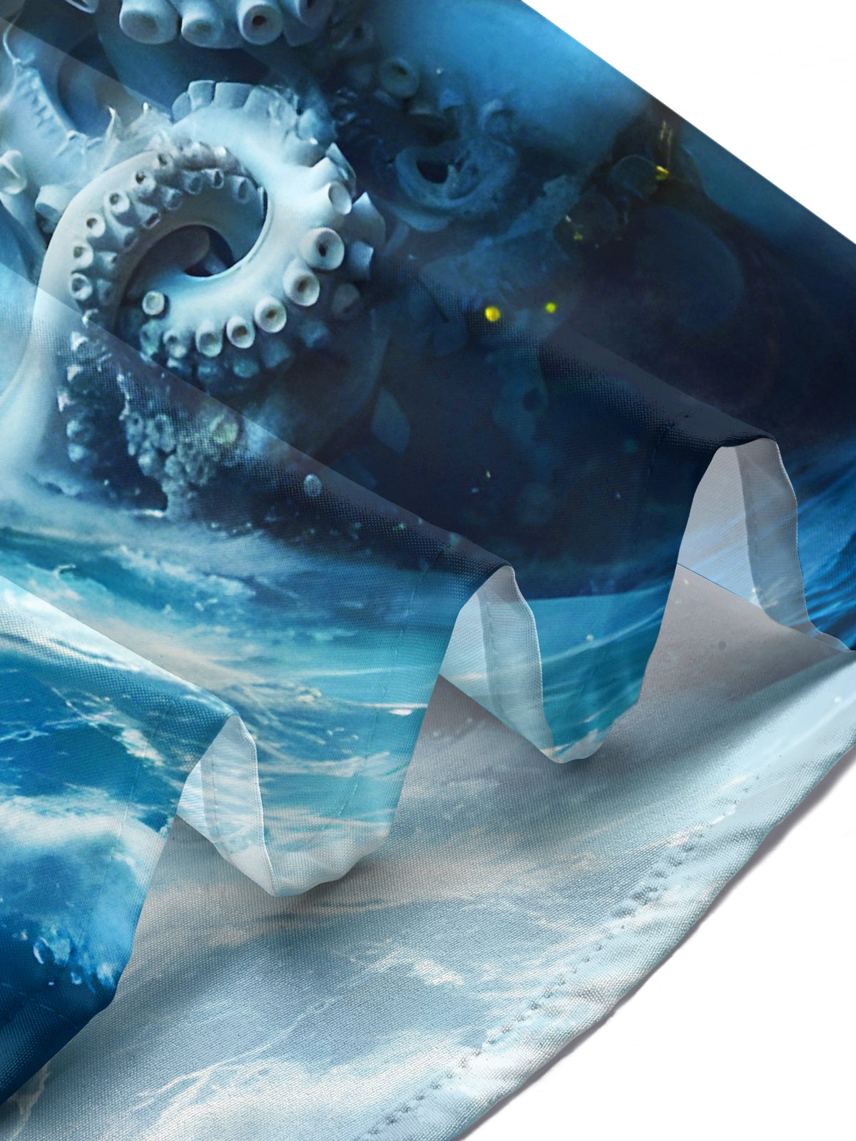 Octopus Giant Ocean Boat Men's Pocket Short Sleeve Shirts