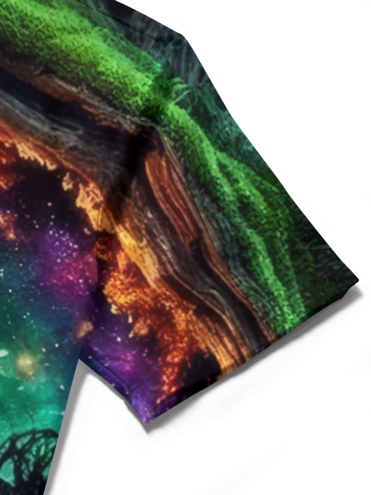 Halloween Witch Castle Print Men's Pocket Short Sleeve Shirts