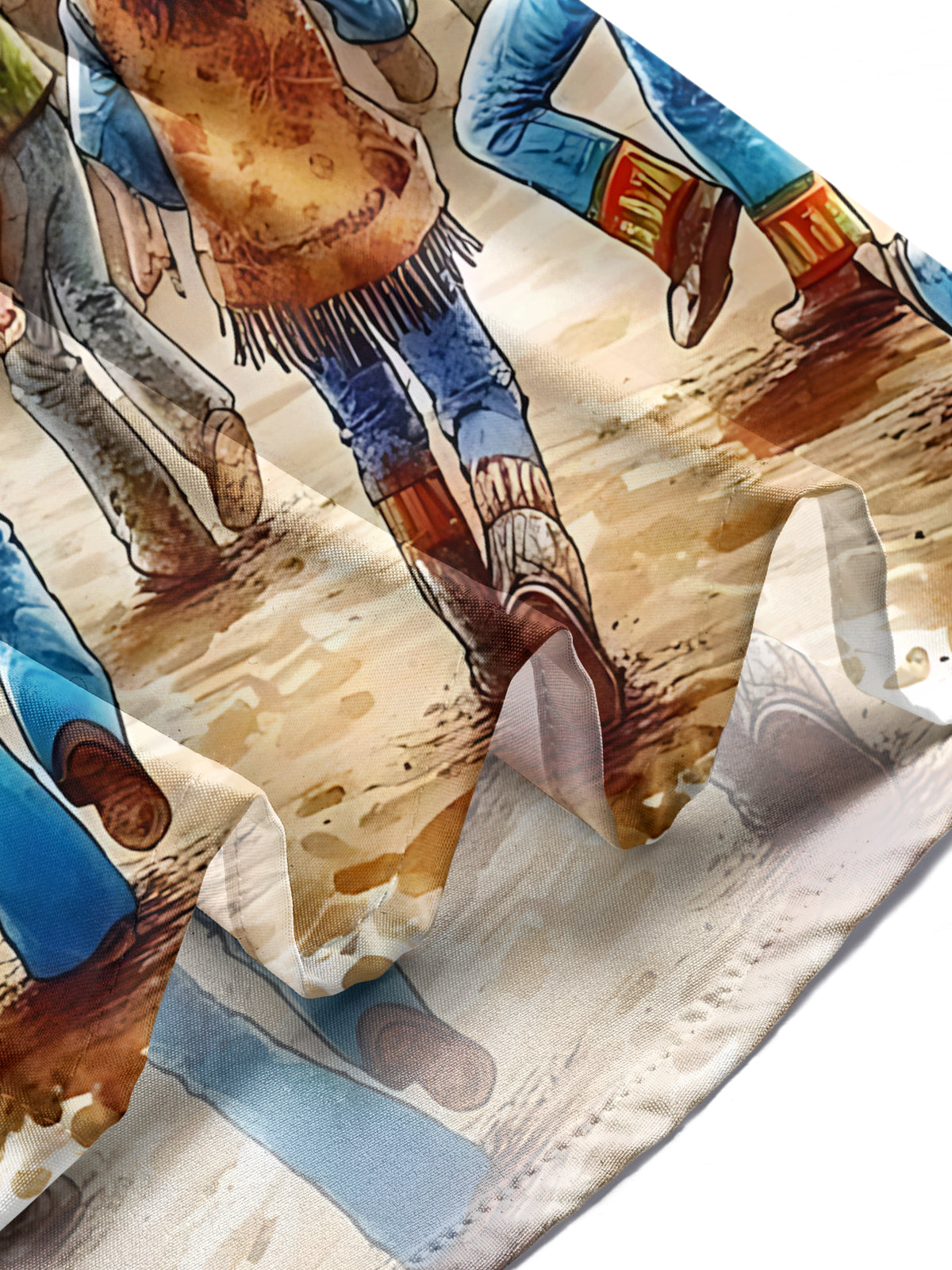 Music Festival Band Print Men's Pocket Short Sleeve Shirts