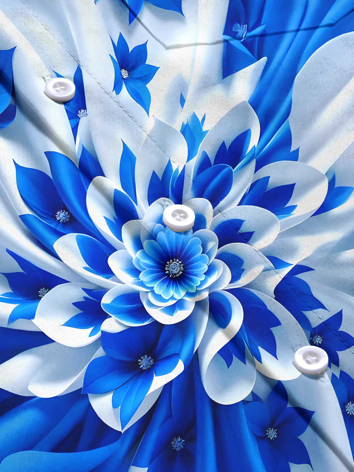 Floral Men's Pocket Short Sleeve Shirts