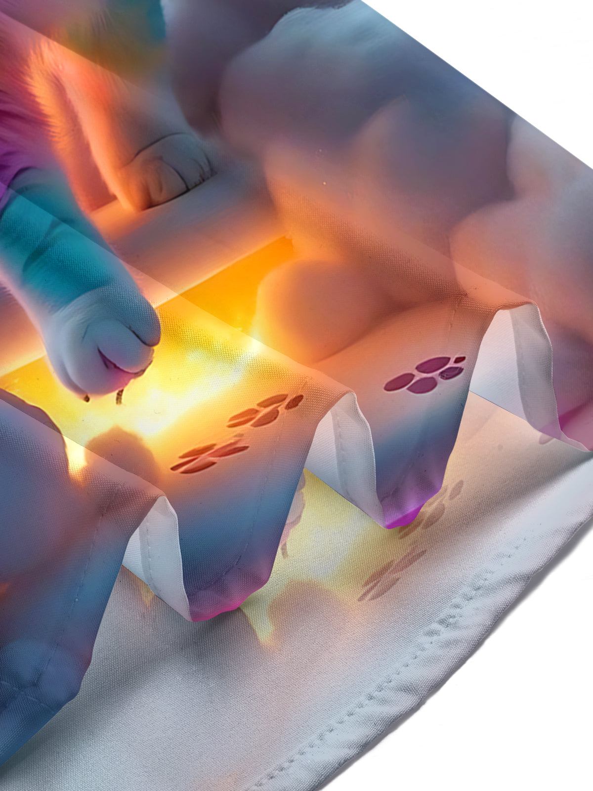 Cat Print Men's Pocket Short Sleeve Shirts