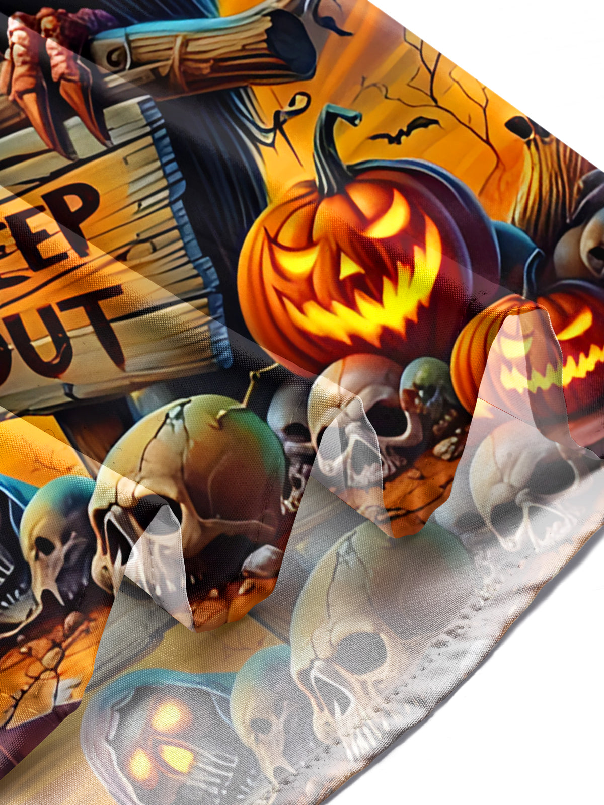 Halloween Vulture Print Men's Pocket Short Sleeve Shirts