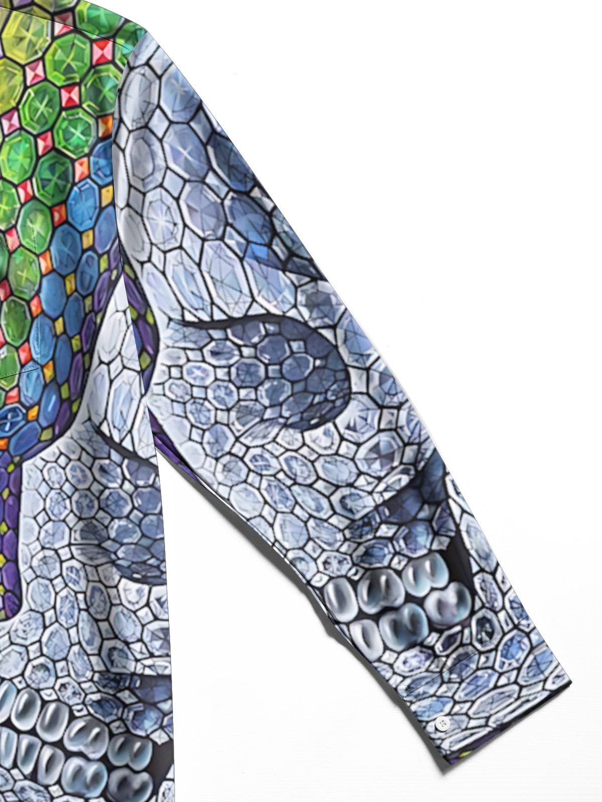 Abstract Skull Art Print Men's Pocket Long Sleeve Shirts