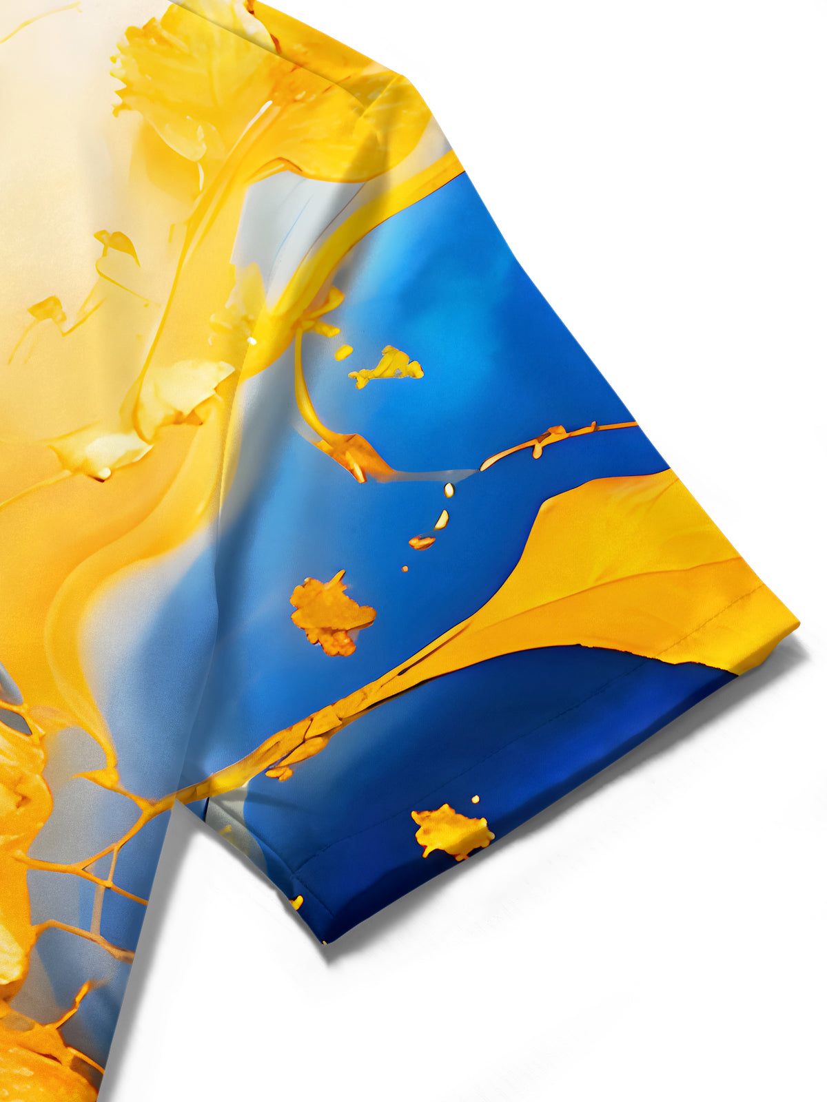 Molten Gold Fluid Art Men's Pocket Short Sleeve Shirts