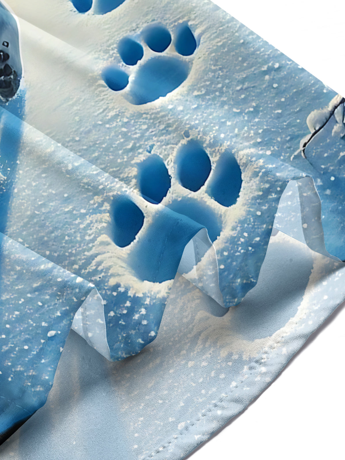 Snow Wolf Print Men's Pocket Short Sleeve Shirts