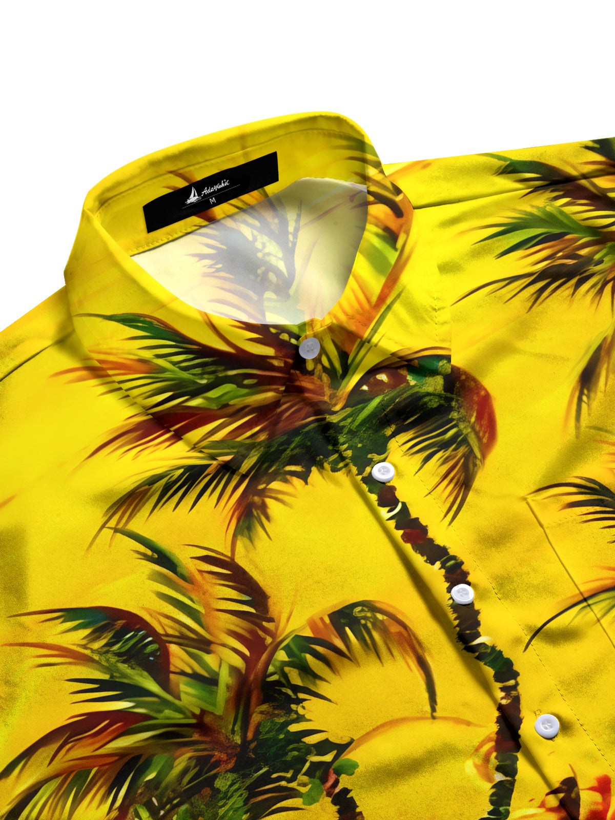 Autumn Coconut Tree Men's Pocket Short Sleeve Shirts