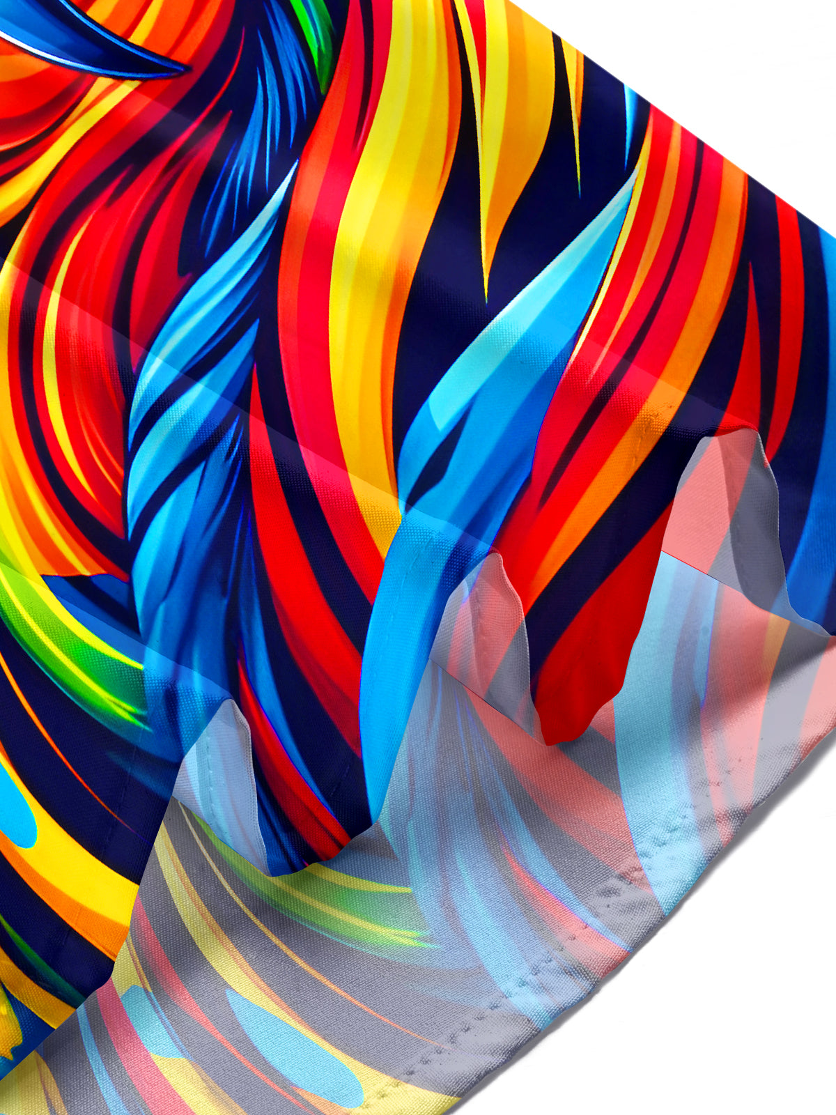 Hawaiian Colorful Parrot Men's Pocket Long Sleeve Shirts