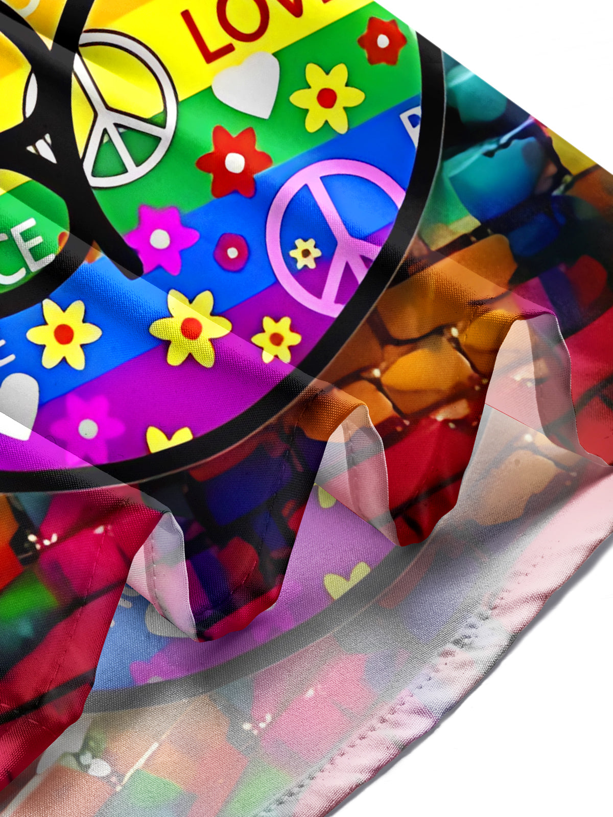 Peace Gesture Print Men's Pocket Short Sleeve Shirts