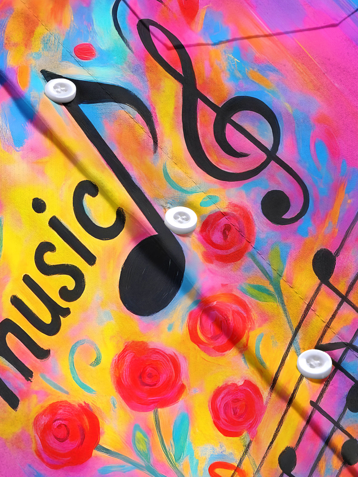 Music Men's Pocket Long Sleeve Shirts