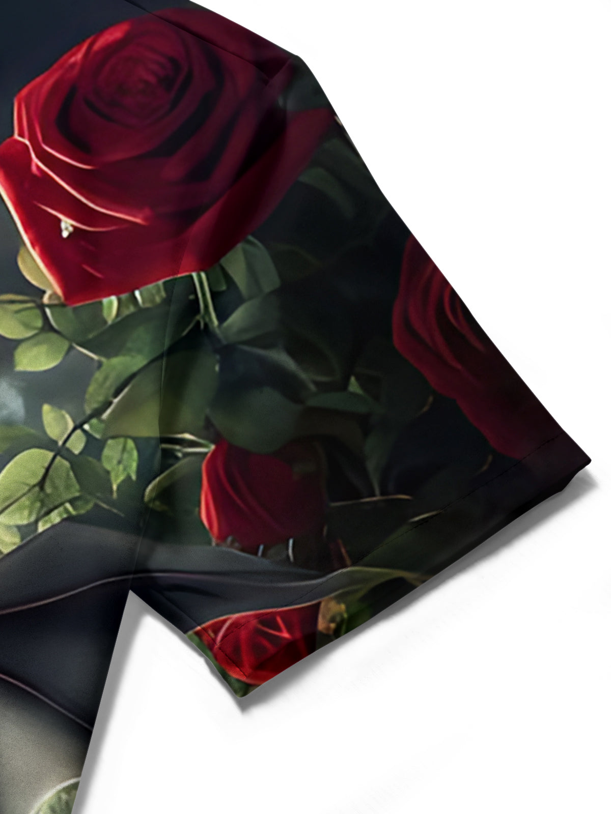 Bat Moon Print Men's Pocket Short Sleeve Shirts