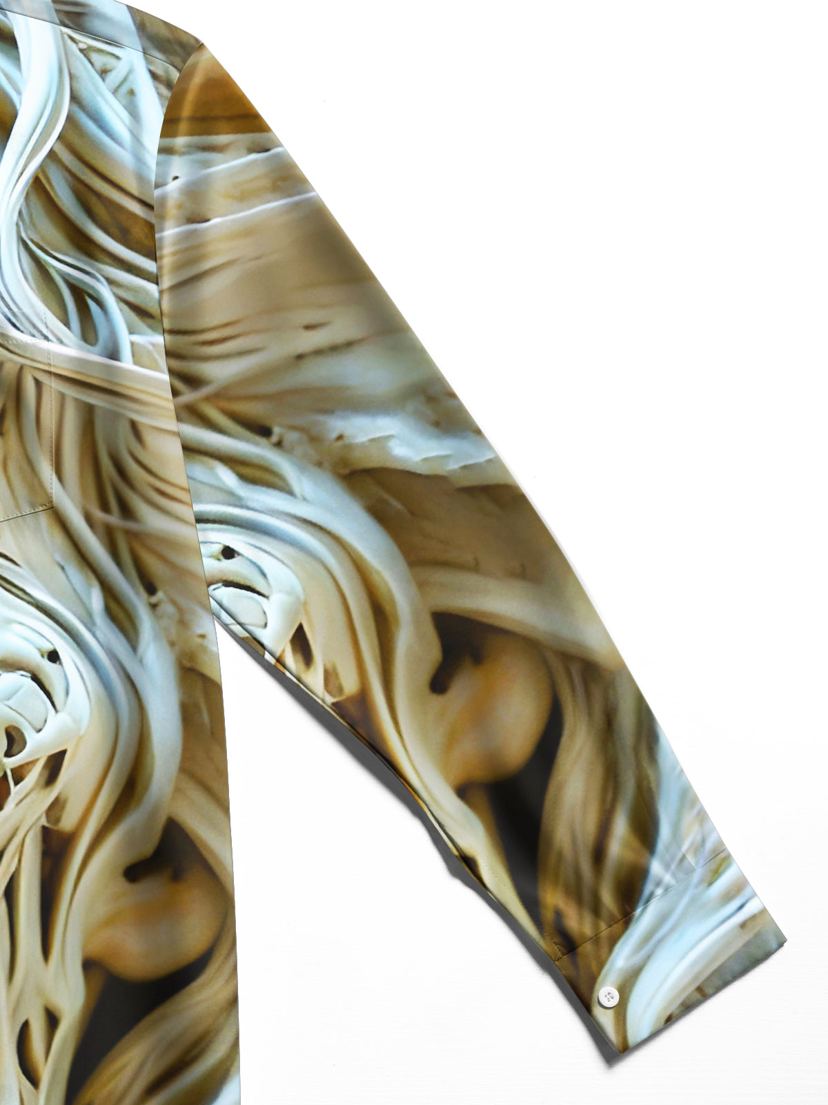 Funny Skull Art Relief Halloween Men's Pocket Long Sleeve Shirts