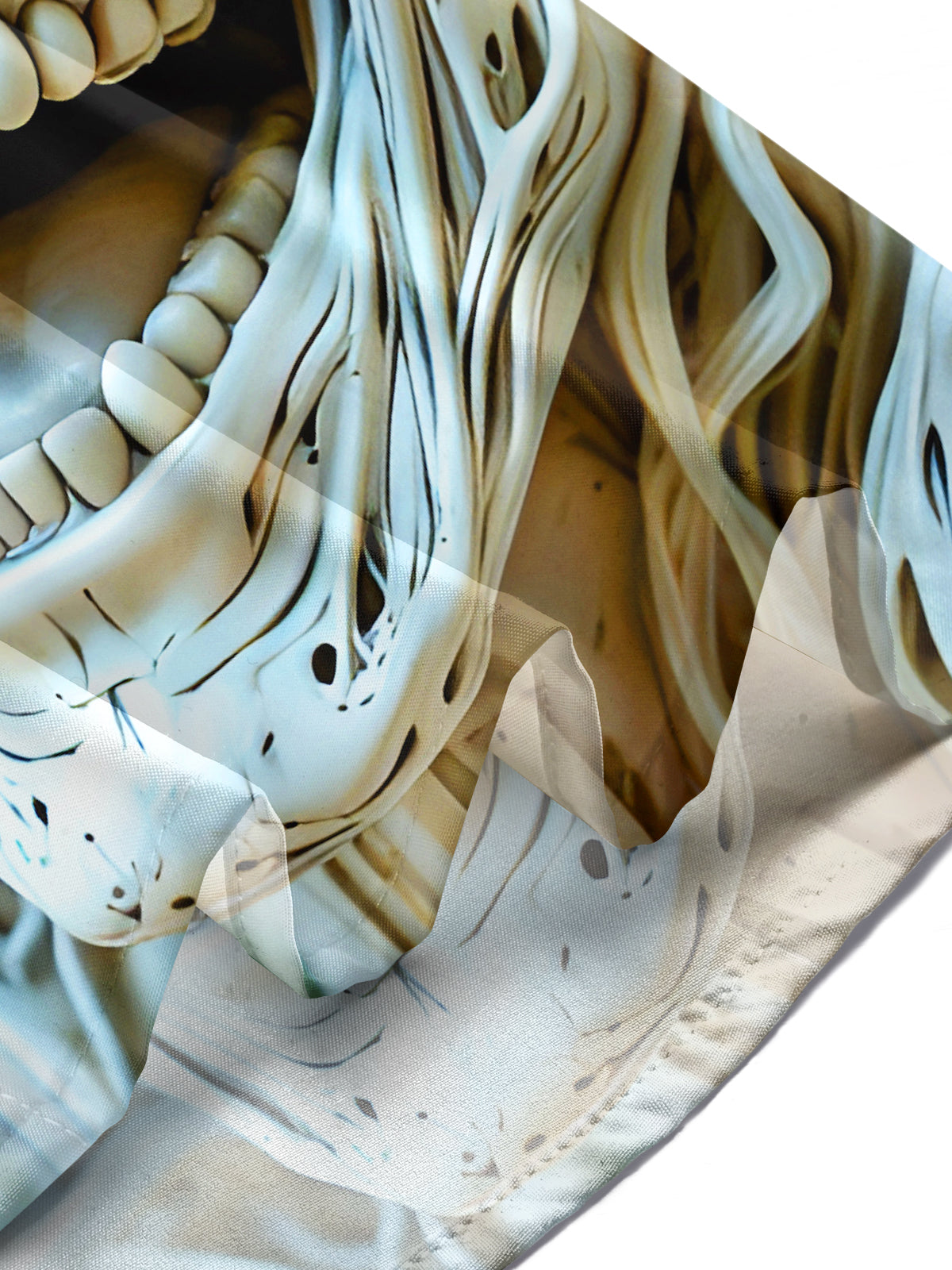 Funny Skull Art Relief Halloween Men's Pocket Long Sleeve Shirts