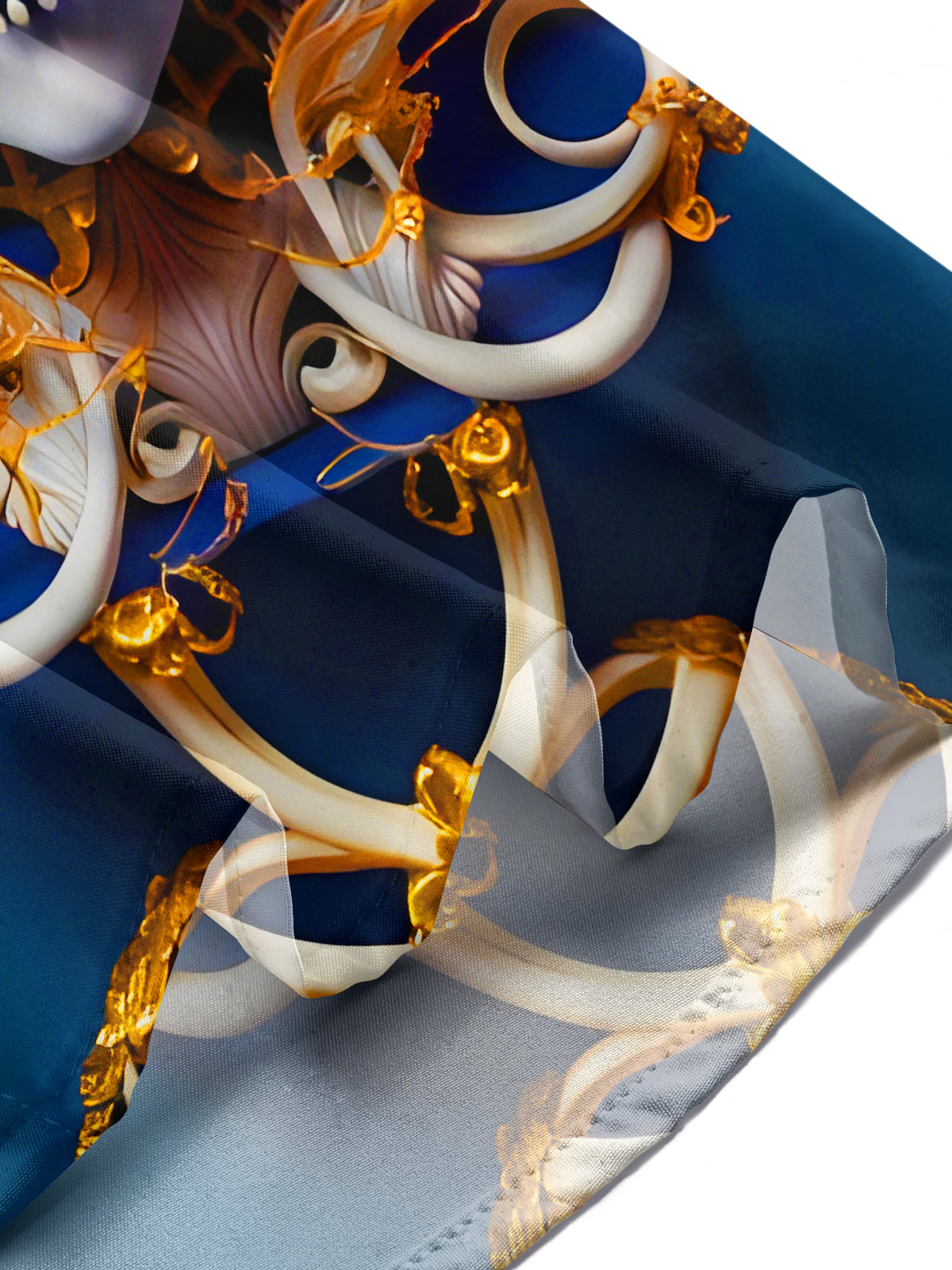 Funny Skull Floral Art Relief Halloween Men's Pocket Short Sleeve Shirts