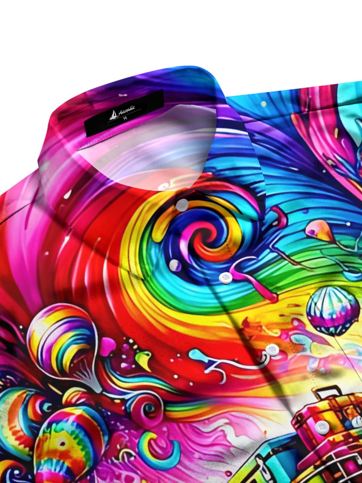 Car Art Print Men's Pocket Long Sleeve Shirts