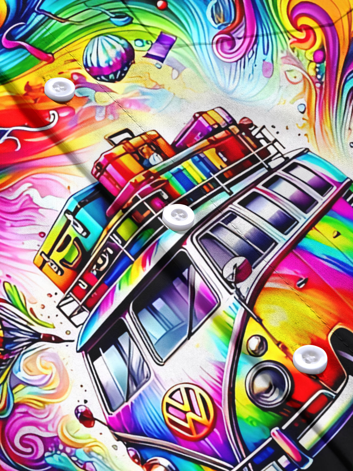 Car Art Print Men's Pocket Long Sleeve Shirts