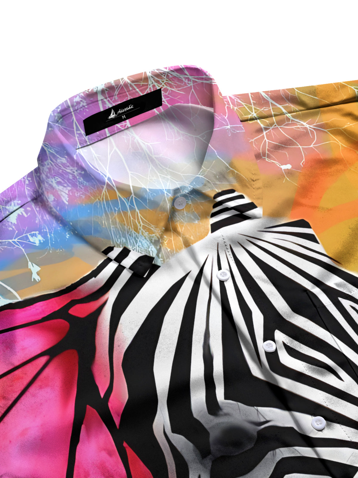 Elephant Print Men's Pocket Long Sleeve Shirts