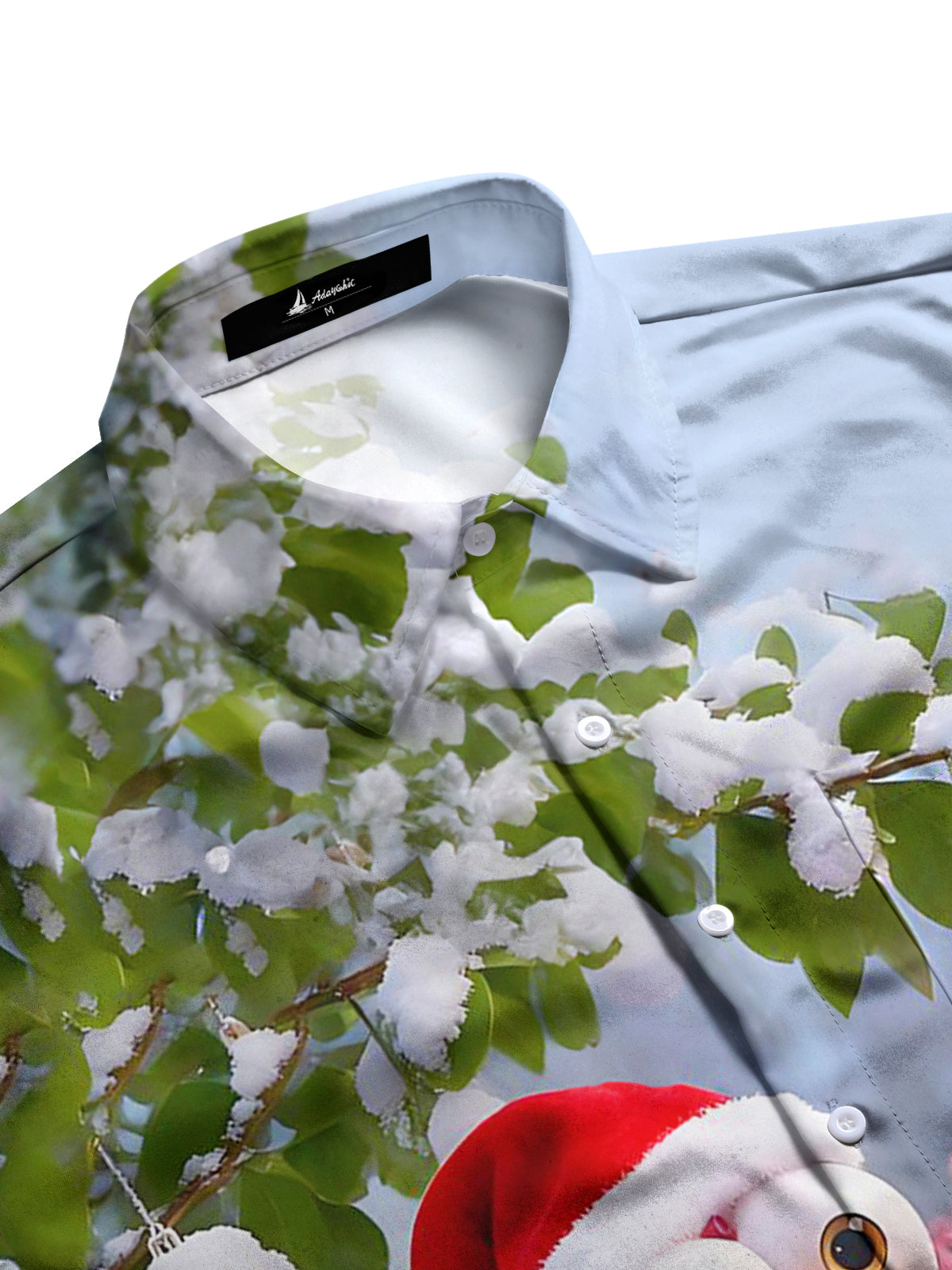 Christmas Flamingo Print Men's Pocket Short Sleeve Shirts