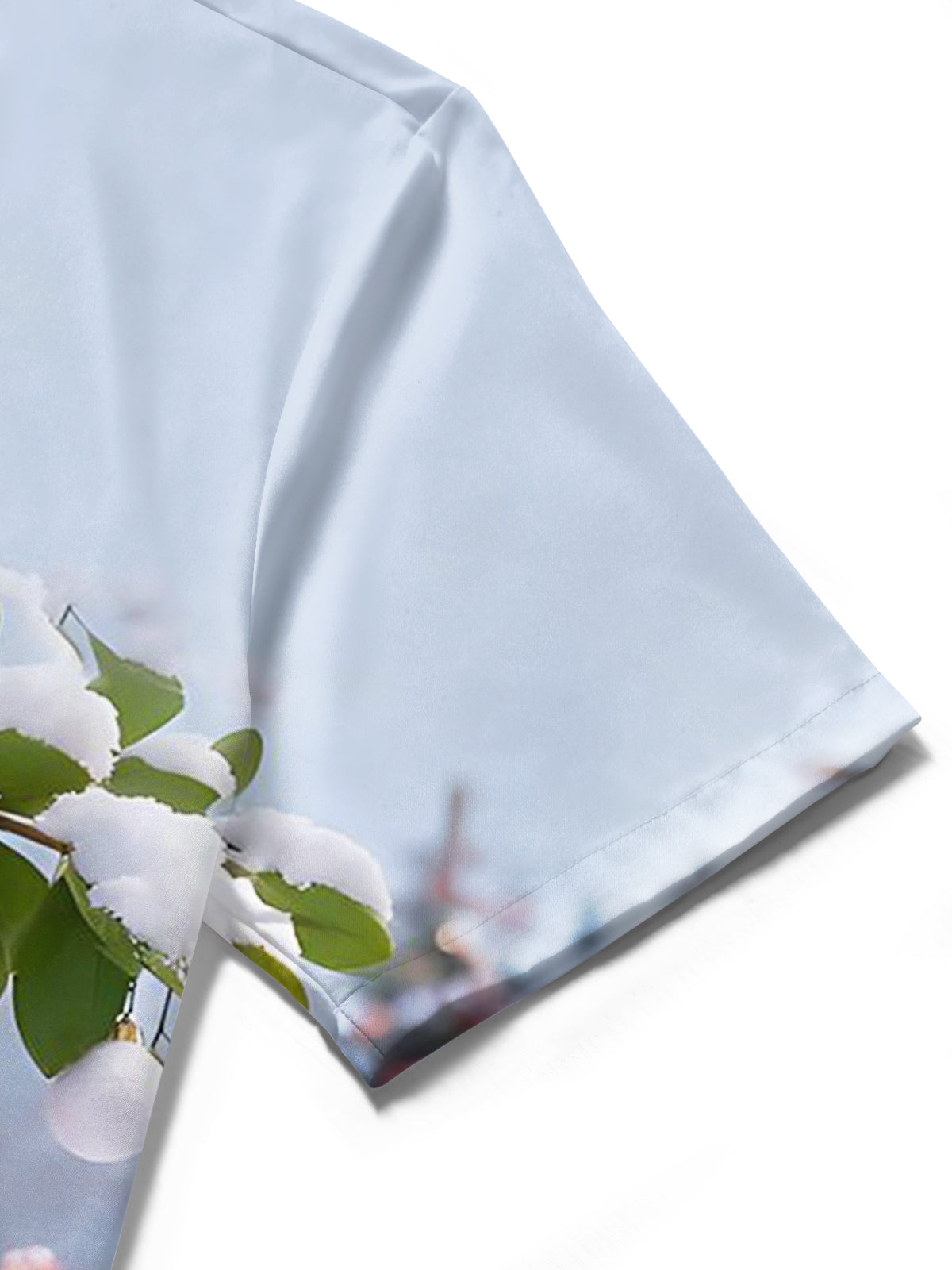 Christmas Flamingo Print Men's Pocket Short Sleeve Shirts