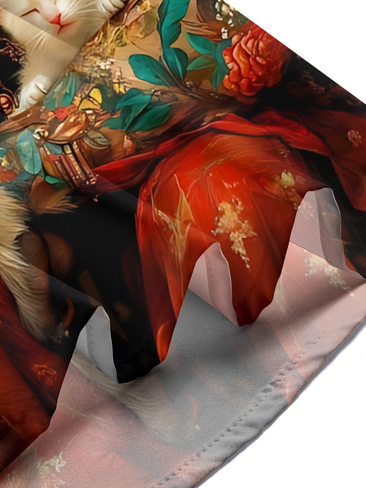 Orangutan Cat Plant Print Men's Pocket Short Sleeve Shirts