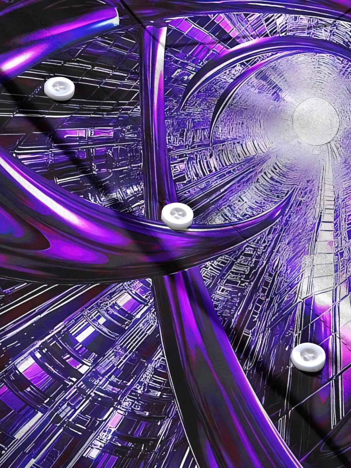 Abstract Art Print Men's Pocket Long Sleeve Shirts