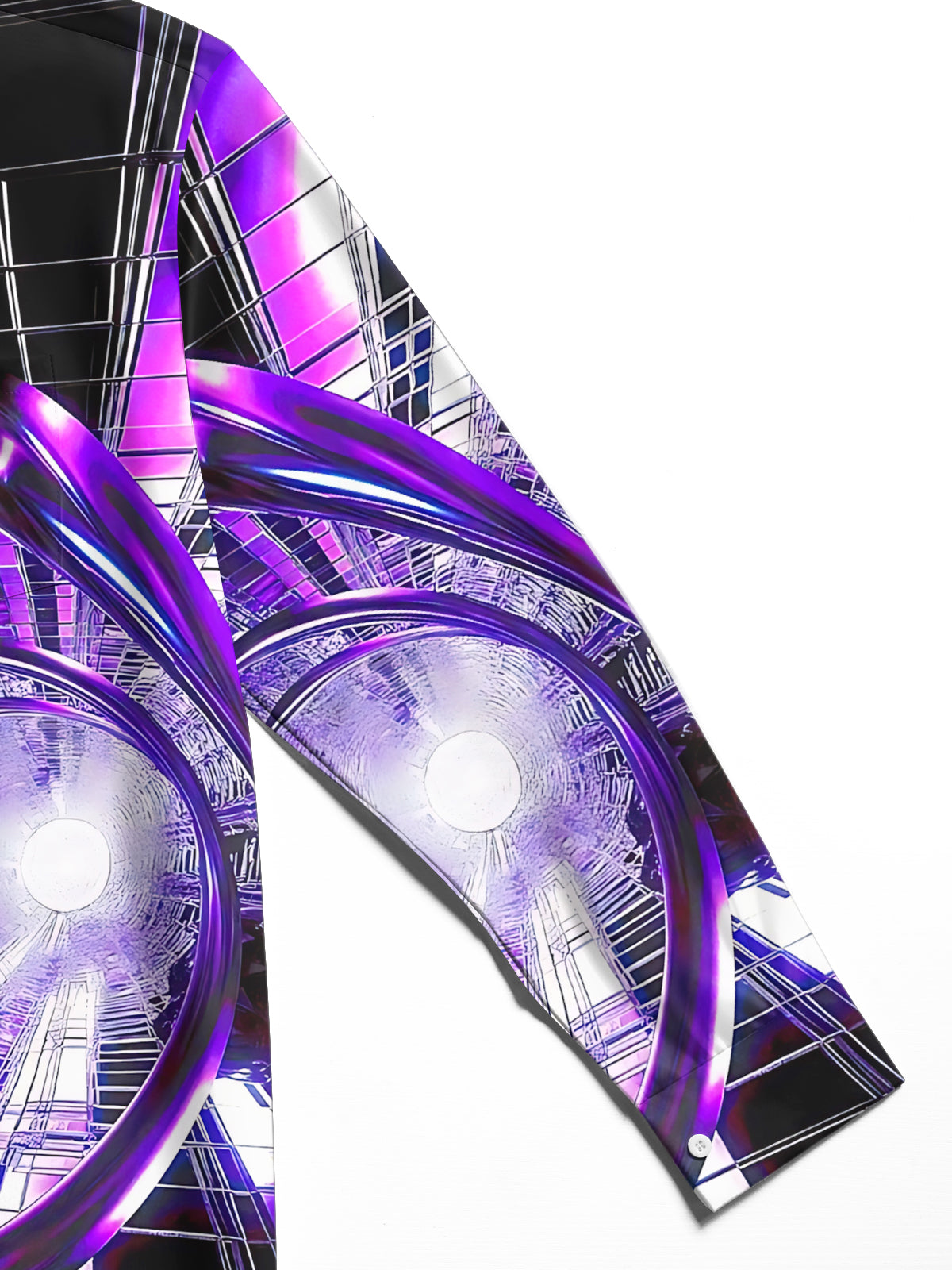 Abstract Art Print Men's Pocket Long Sleeve Shirts