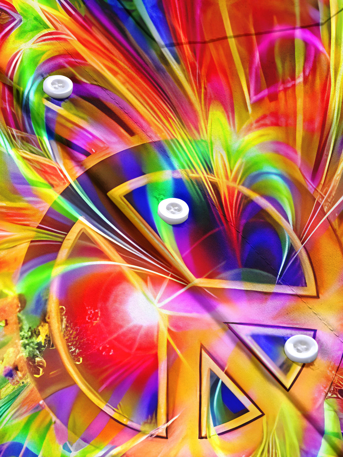 Abstract Hippie Men's Pocket Long Sleeve Shirts