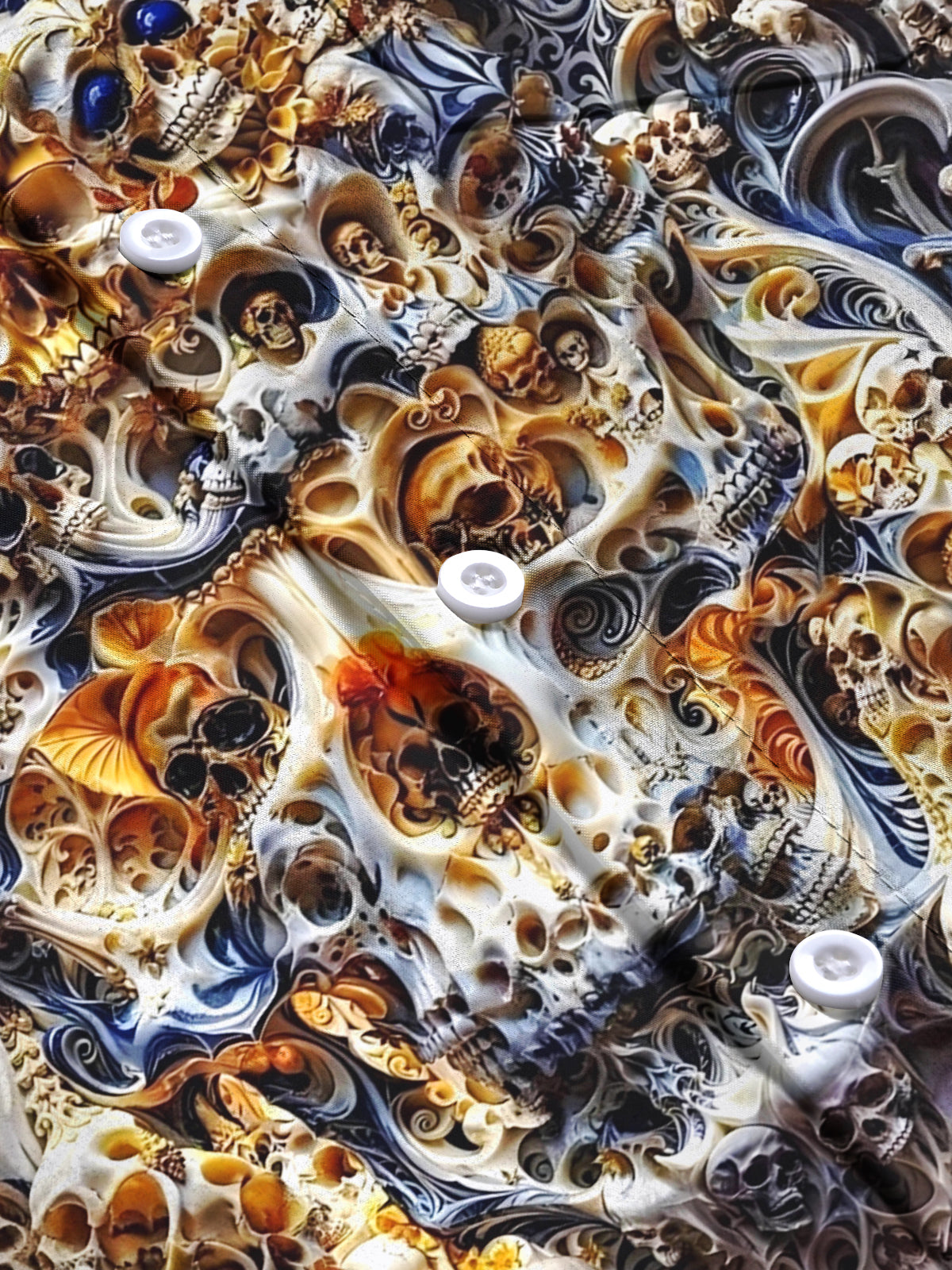 Skull Men's Pocket Long Sleeve Shirts