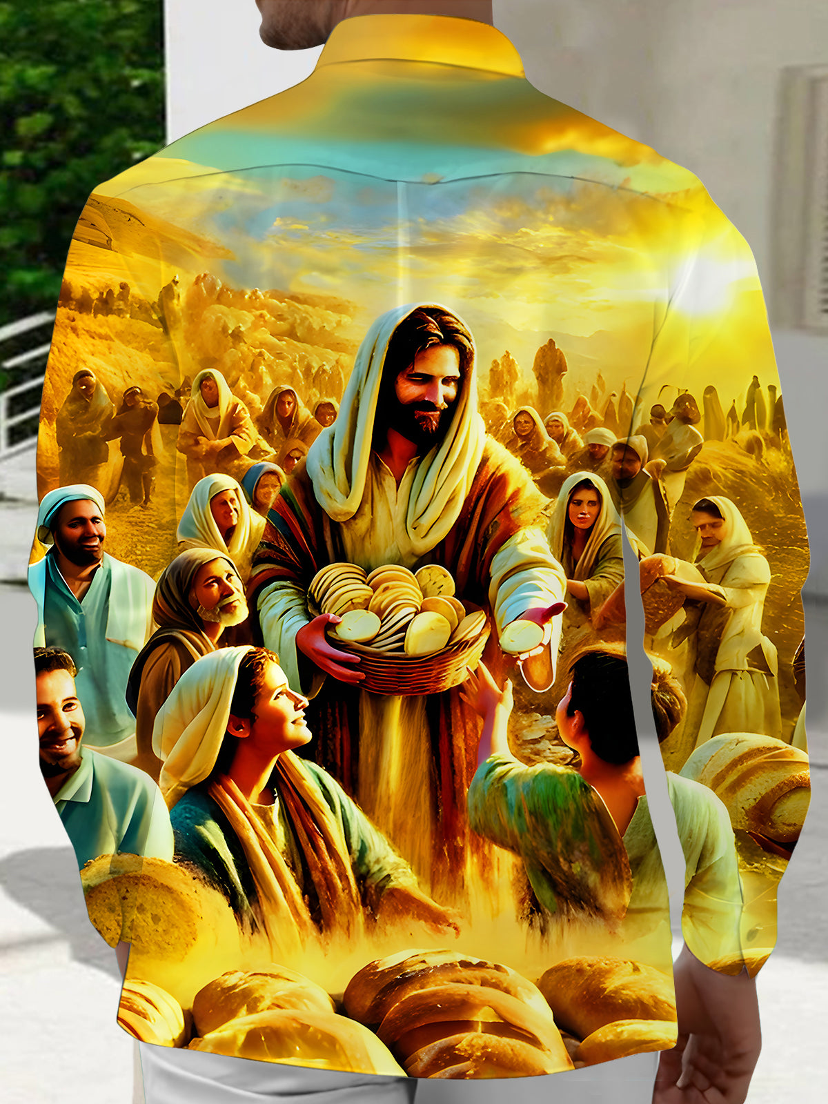 Jesus Religion Men's Pocket Long Sleeve Shirts