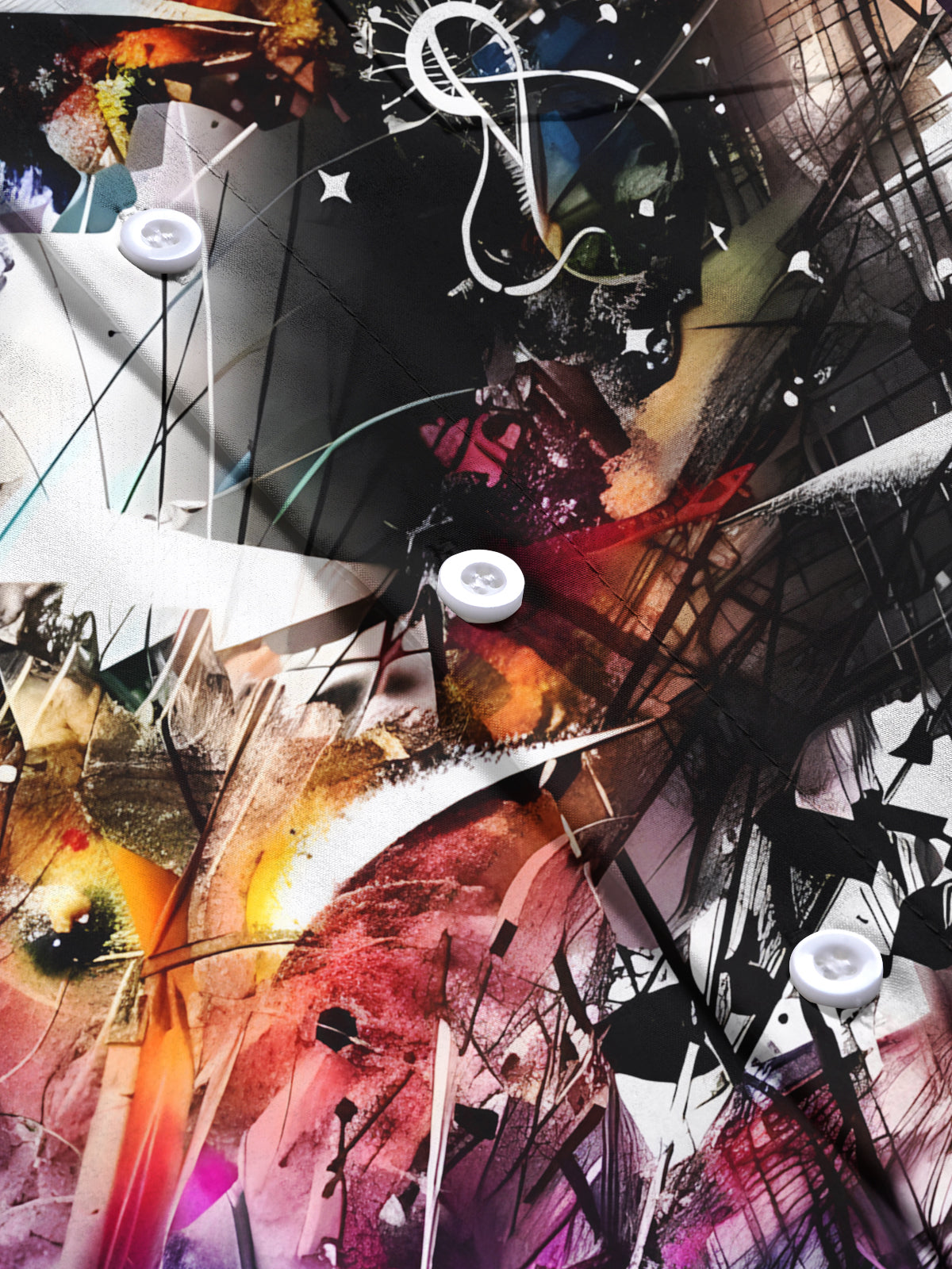 Tie Dye Men's Pocket Long Sleeve Shirts