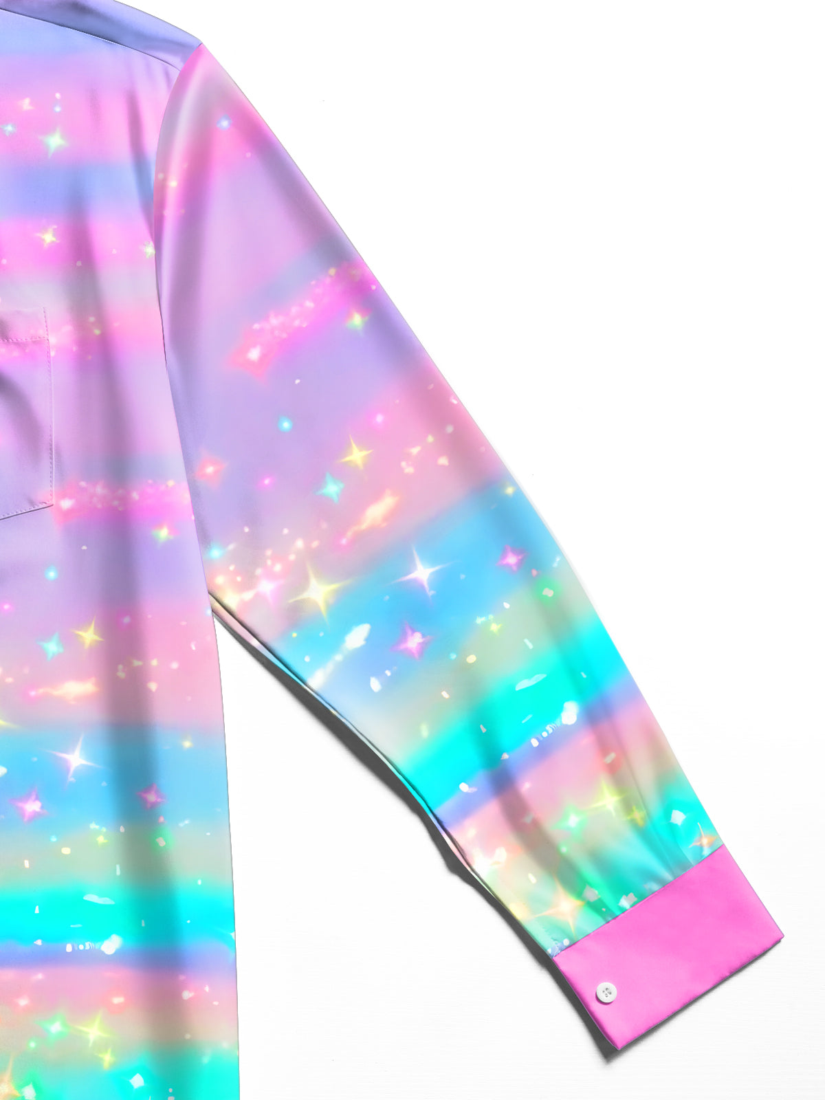 Tie Dye Men's Pocket Long Sleeve Shirts