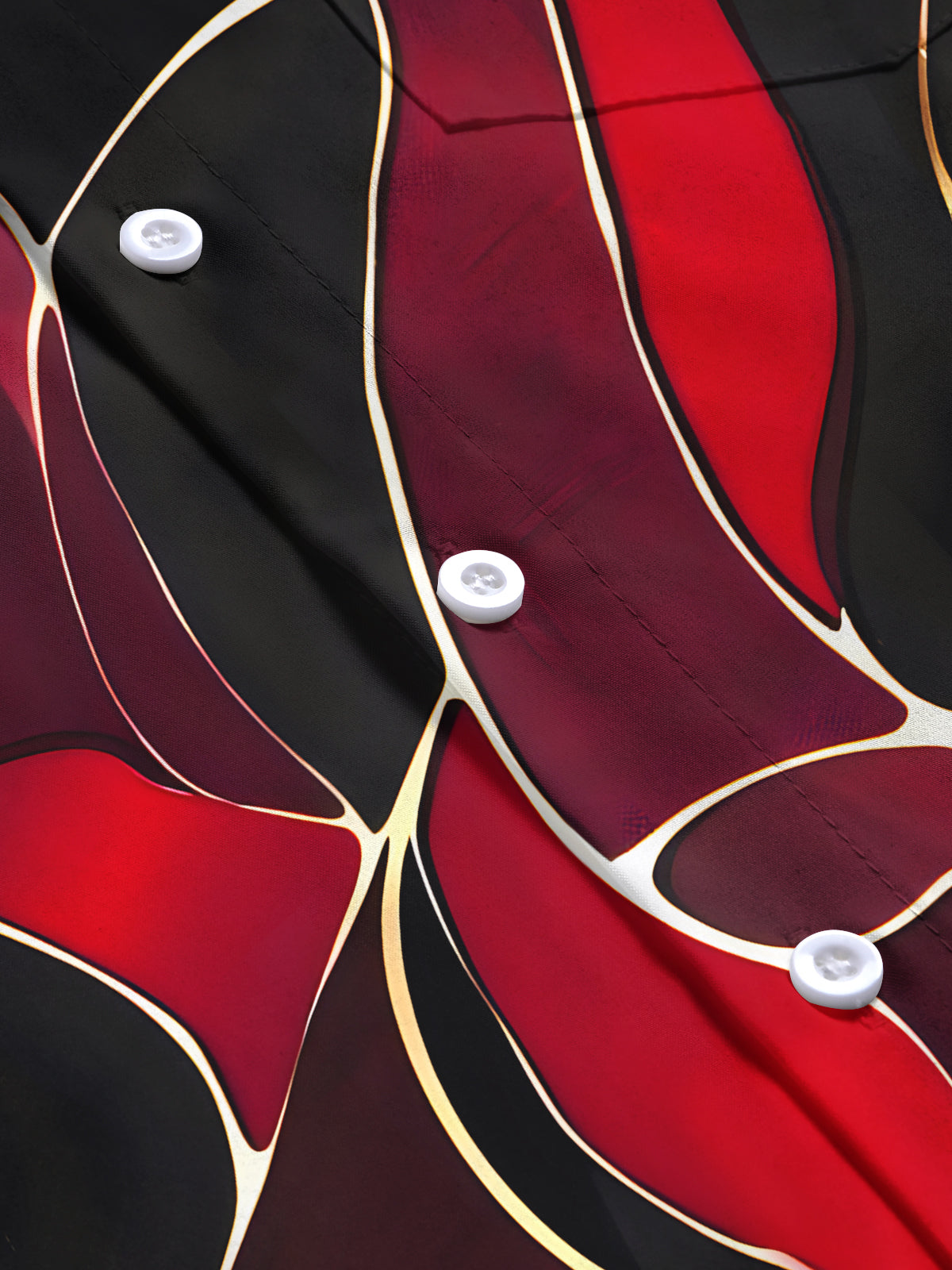 Abstract Men's Pocket Long Sleeve Shirts