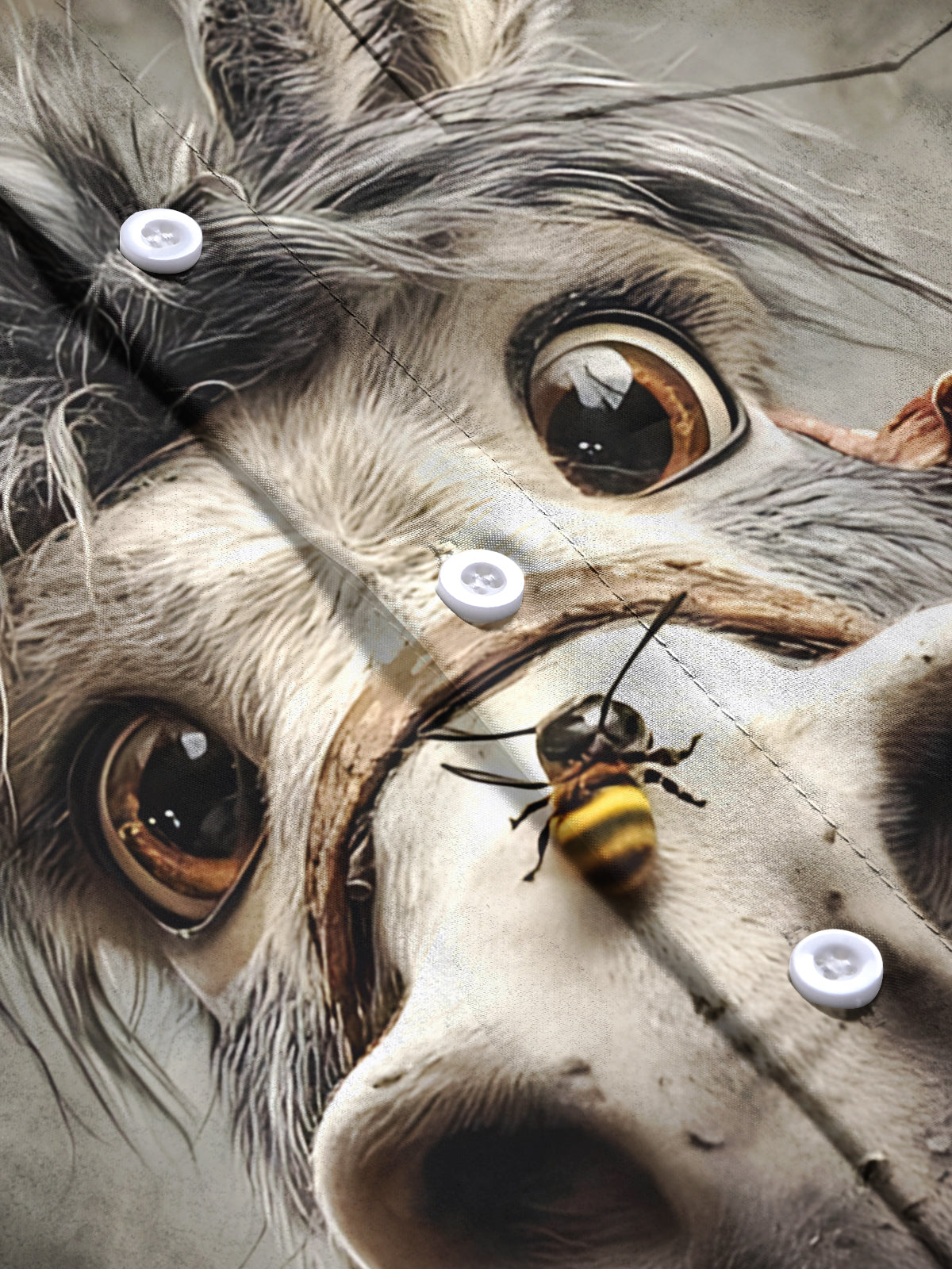 Donkey Print Men's Pocket Short Sleeve Shirts