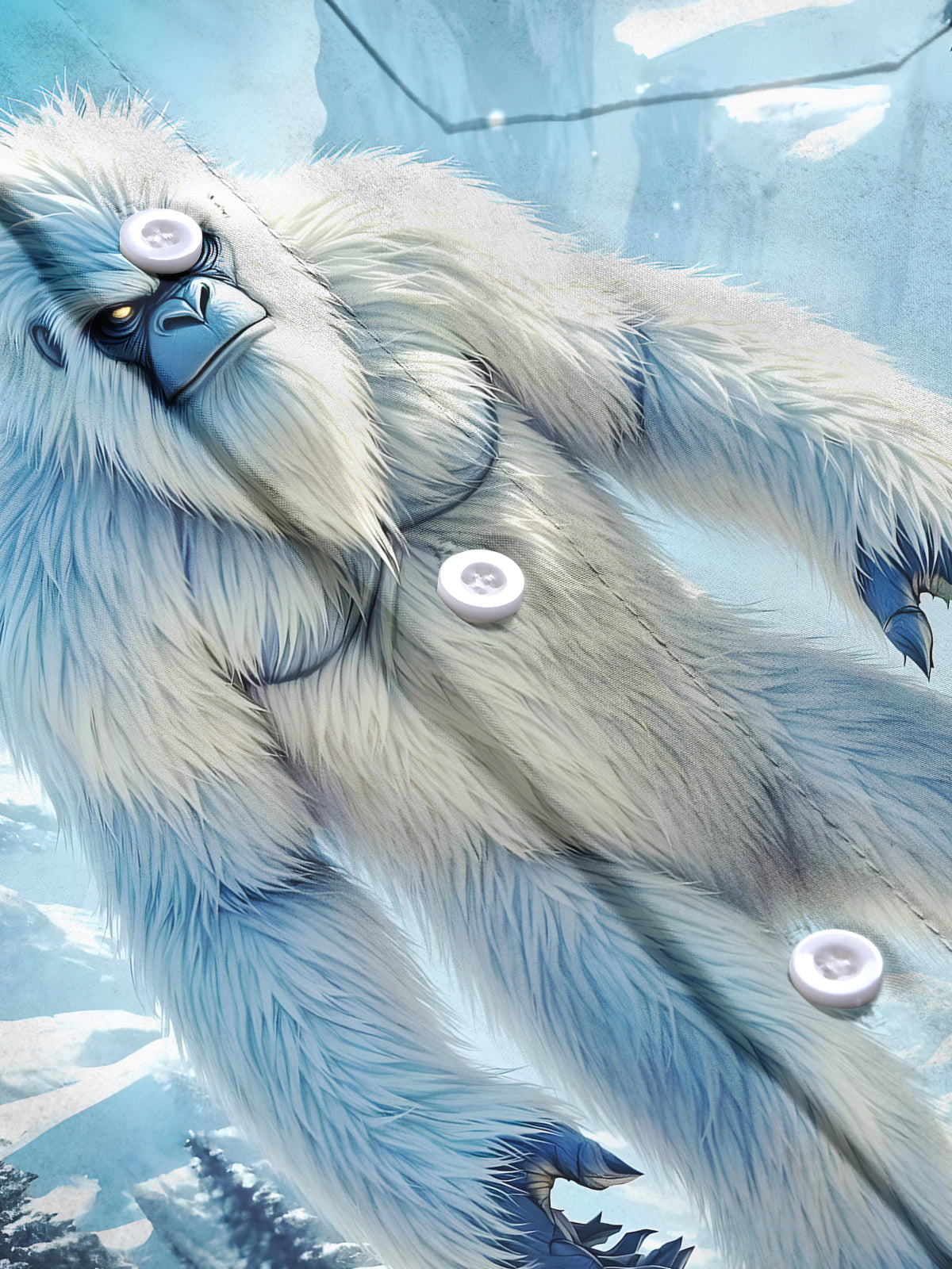 Winter Orangutan Men's Pocket Long Sleeve Shirts