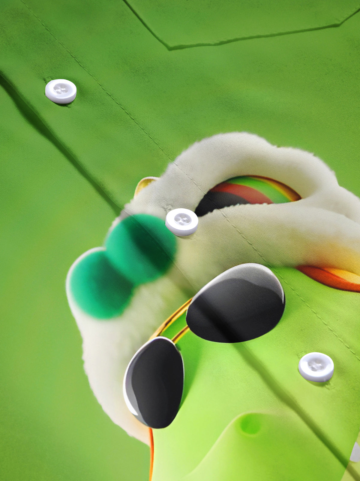 Funny Crocodile Wearing Sunglasses Men's Pocket Short Sleeve Shirts