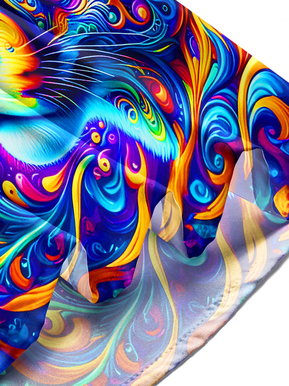 Colorful Cheetah Swirl Men's Pocket Short Sleeve Shirts