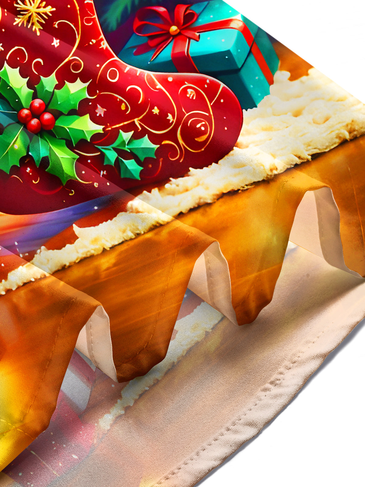 Funny Puppy Christmas Stocking Xmas Men's Pocket Long Sleeve Shirts