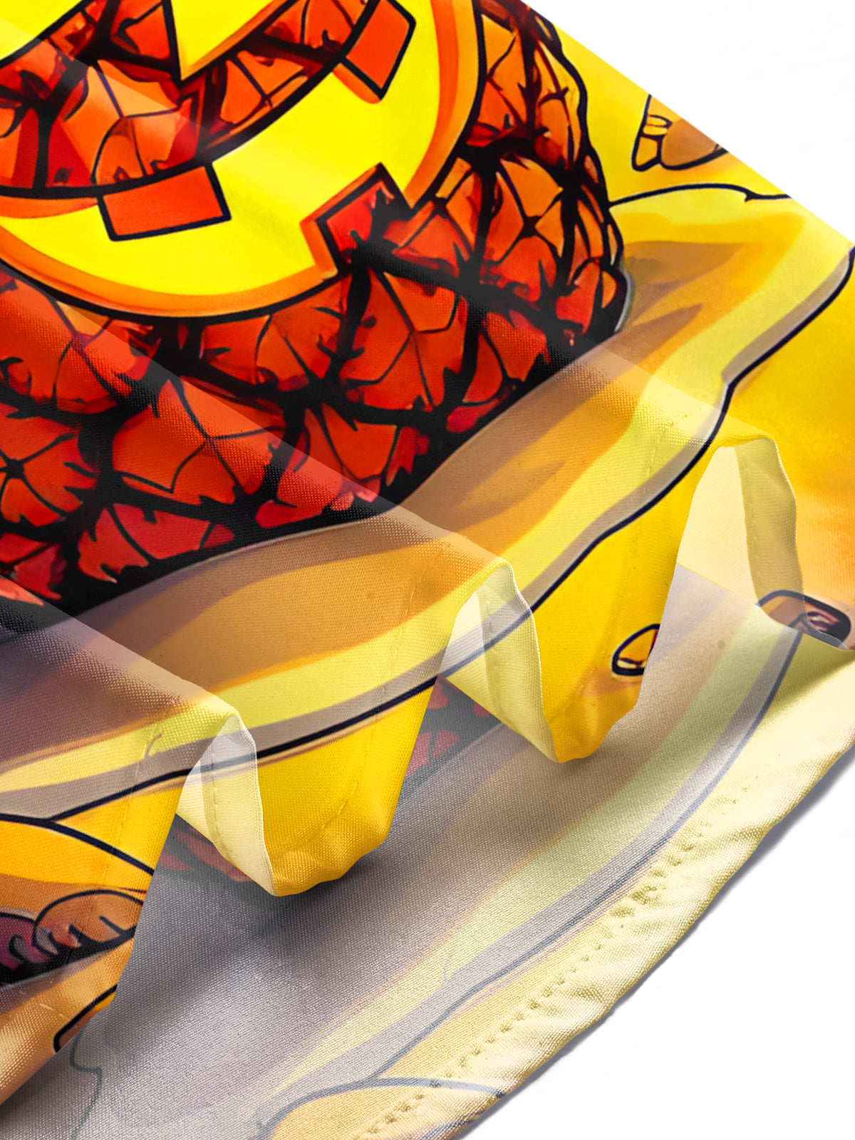 Pineapple Coconut Trees Men's Pocket Short Sleeve Shirts