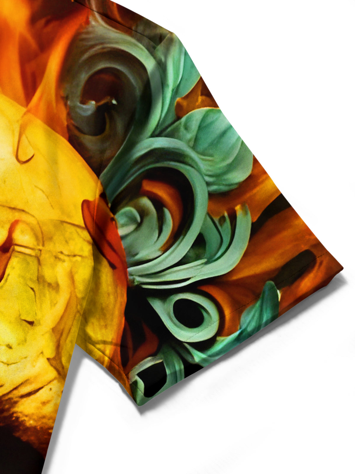 Funny Skull Art Relief Halloween Men's Pocket Short Sleeve Shirts