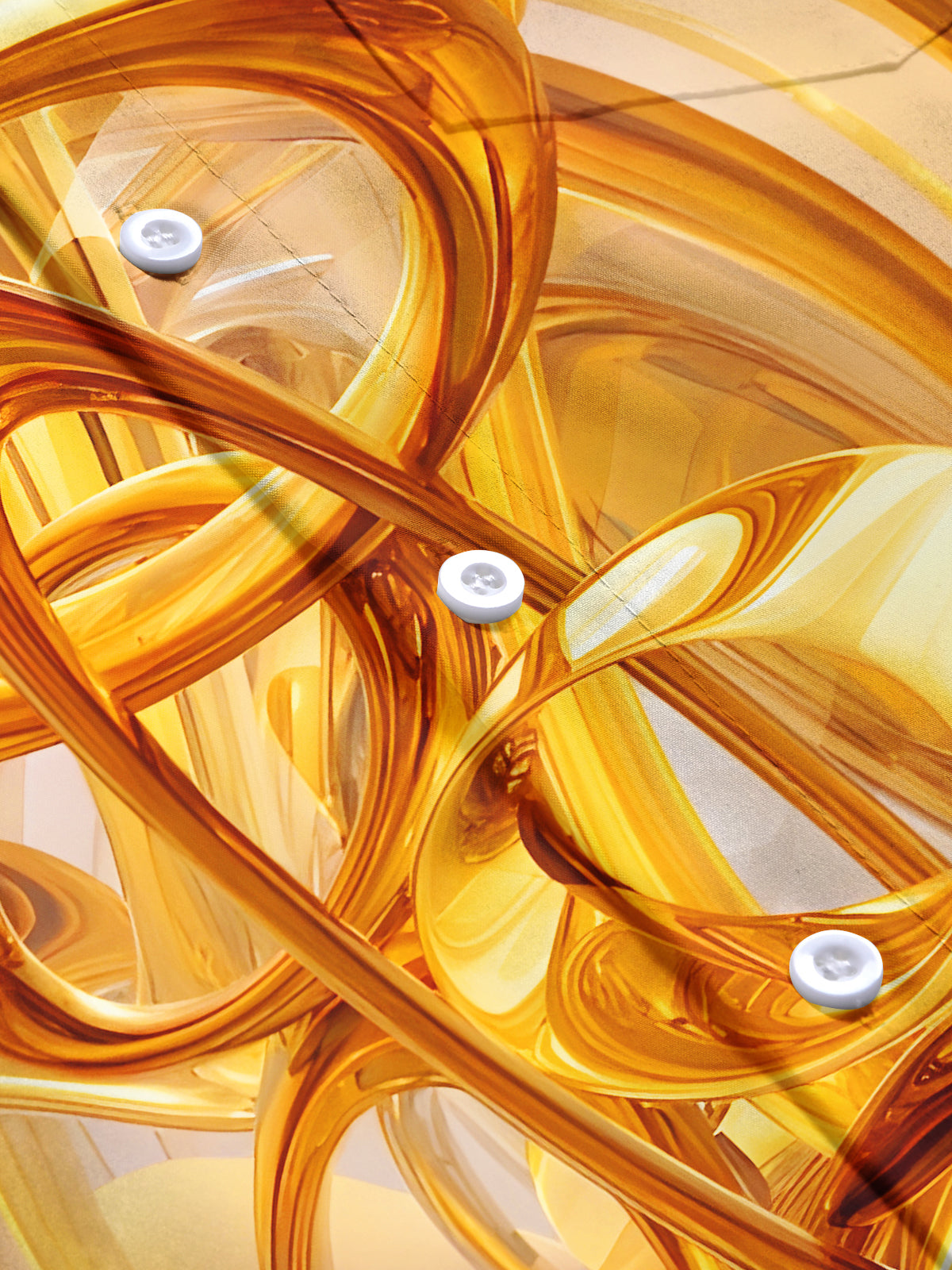 Art Golden Flowing Abstract Geometry Men's Pocket Long Sleeve Shirts