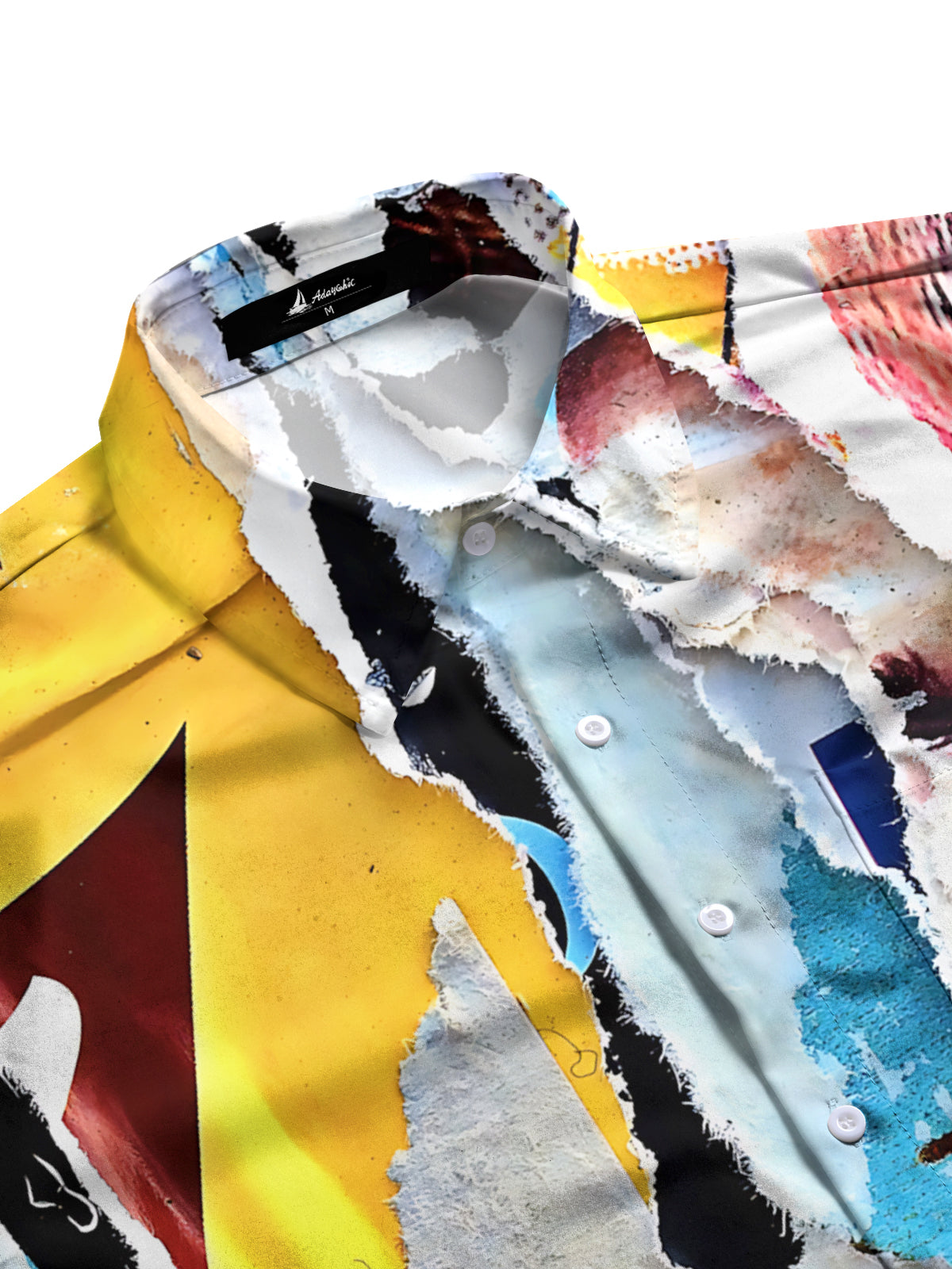 Art Print Men's Pocket Long Sleeve Shirts