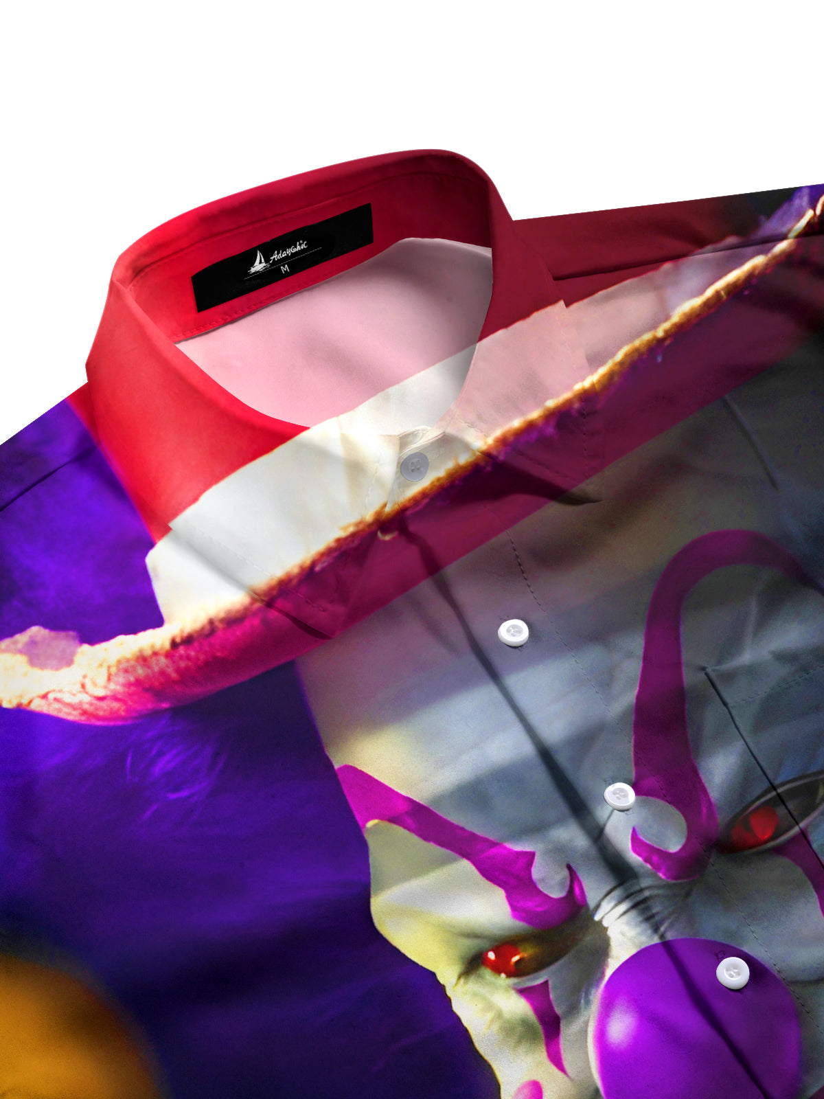 Funny Joker Halloween Men's Pocket Short Sleeve Shirts