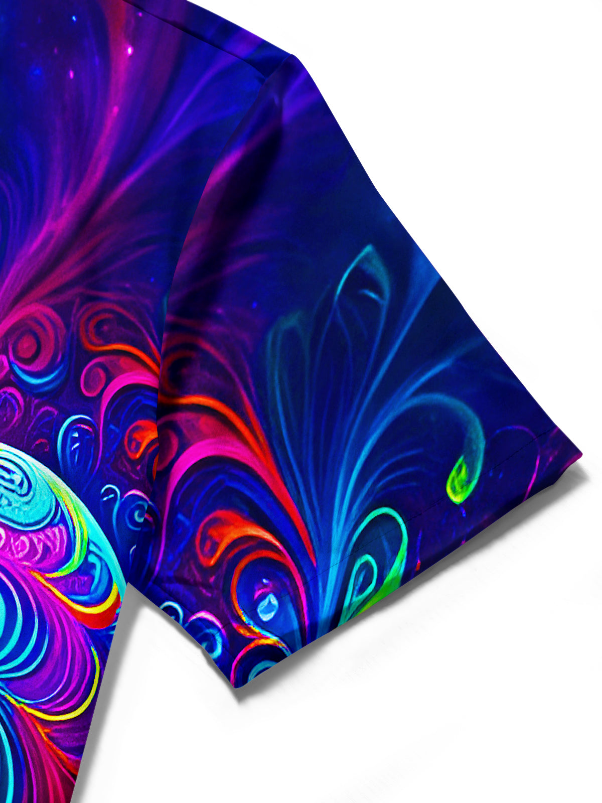 Colorful Octopus Swirl Men's Pocket Short Sleeve Shirts