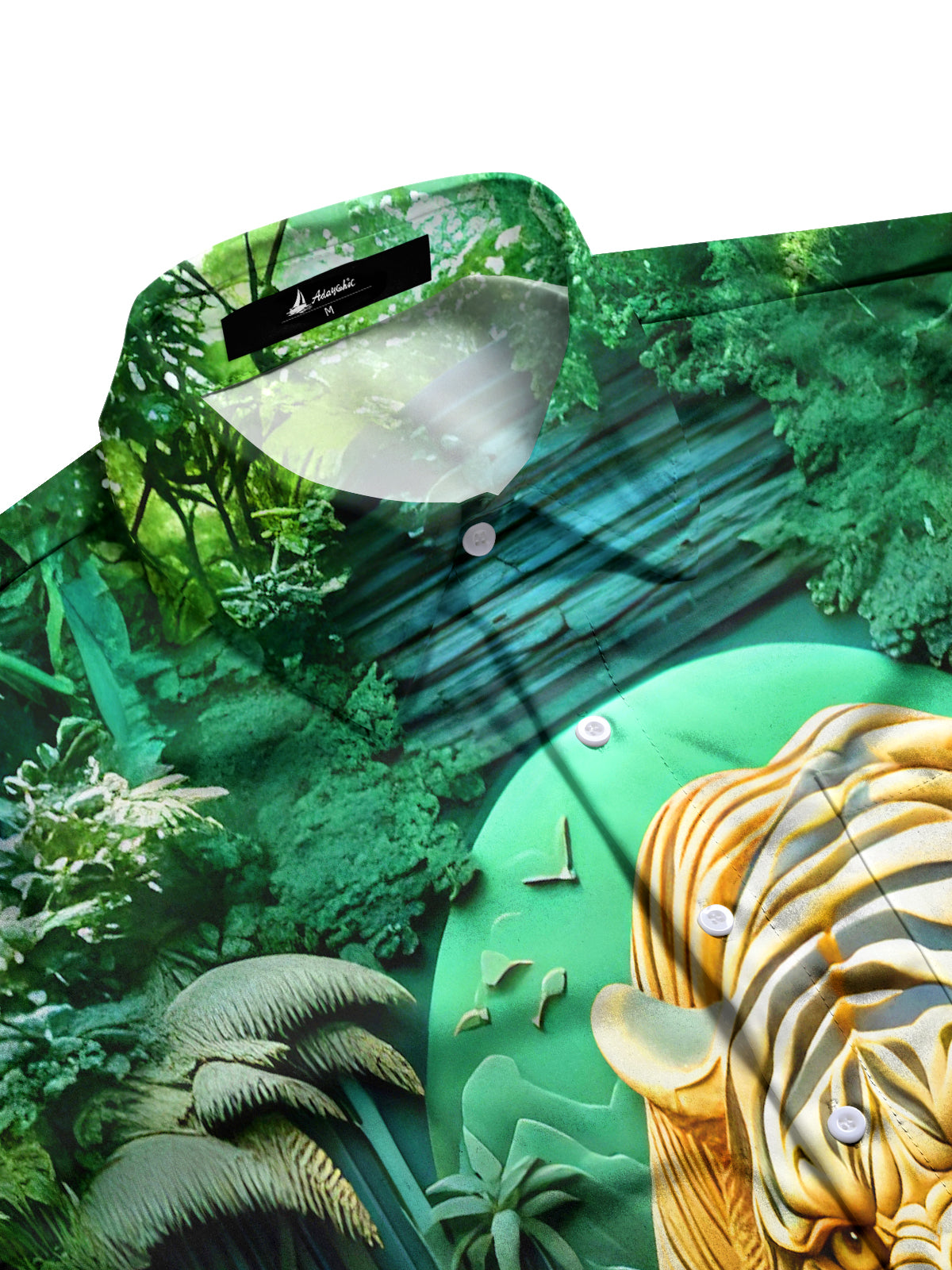 Tiger Art Relief Men's Pocket Long Sleeve Shirts