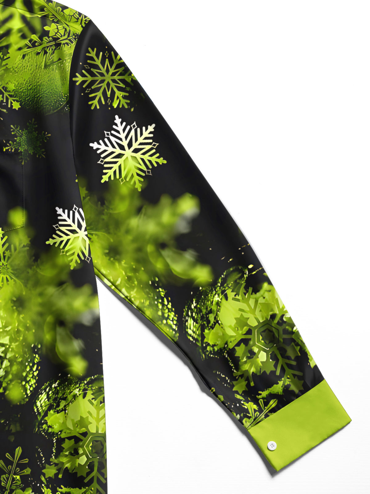 Christmas Print Men's Pocket Long Sleeve Shirts