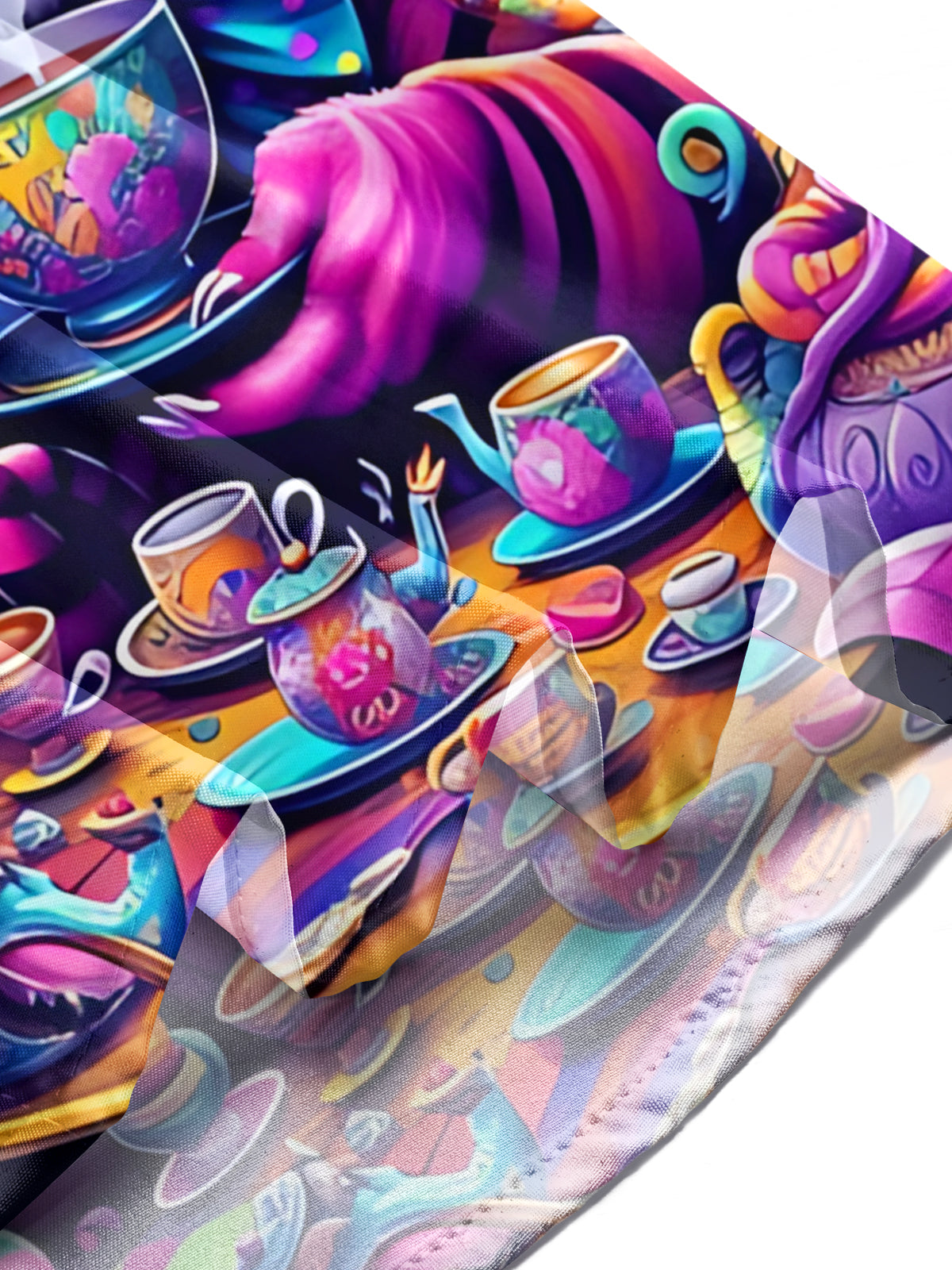 Cat Print Men's Pocket Short Sleeve Shirts