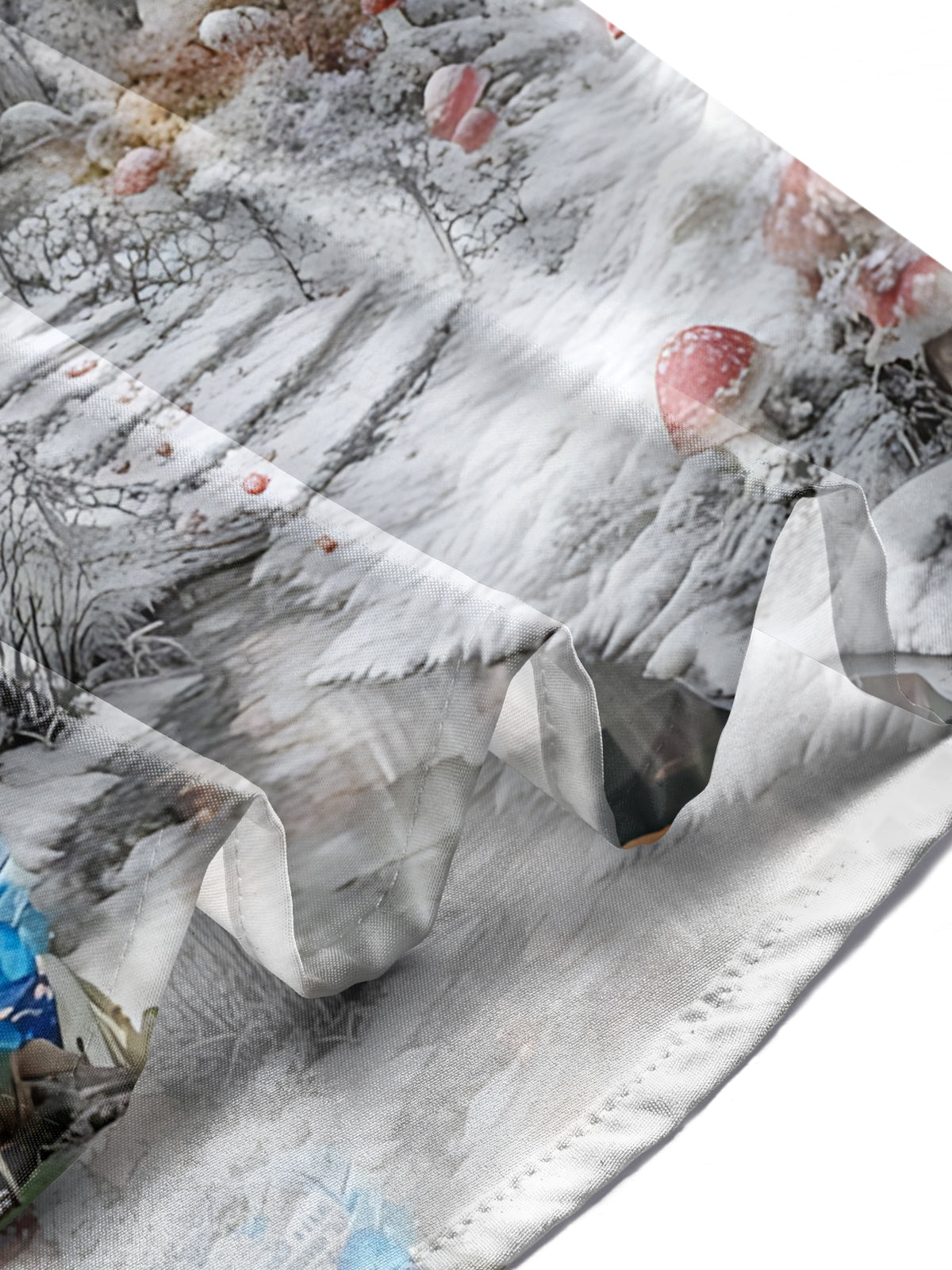 Mushroom Print Men's Pocket Long Sleeve Shirts