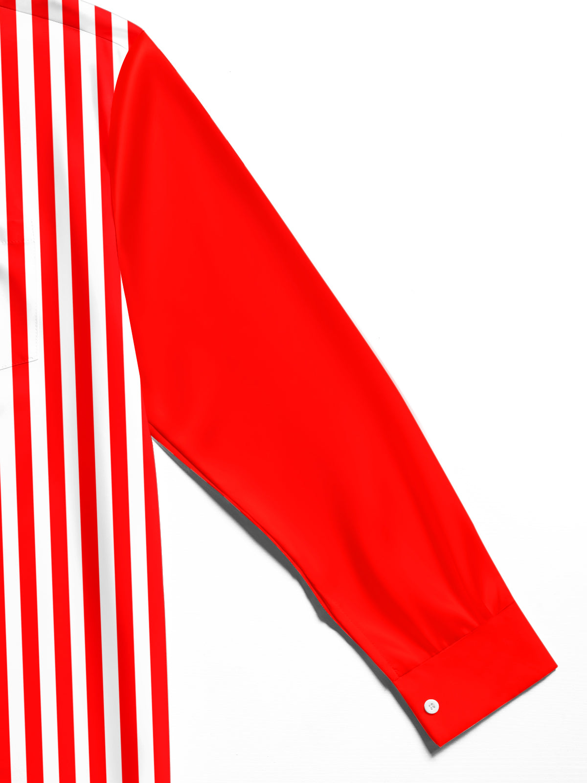 Maple Leaf Stripes Men's Pocket Long Sleeve Shirts